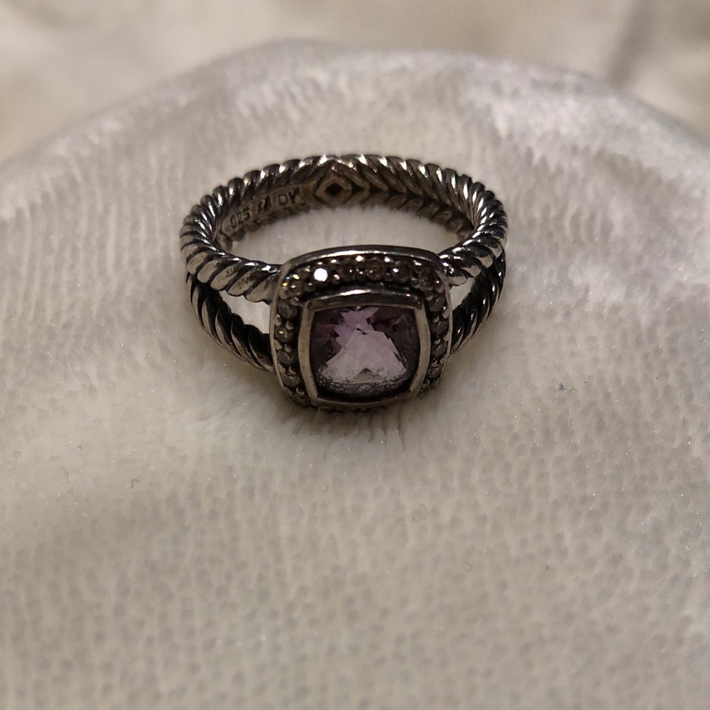 David Yurman Amethyst Petite Albion Ring SZ 8